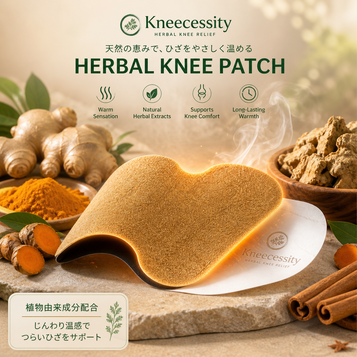 Kneecessity Japan Herbal Knee Relief Patch